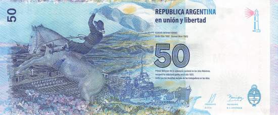 50 Pesos Argentinien 2015 p.362 A